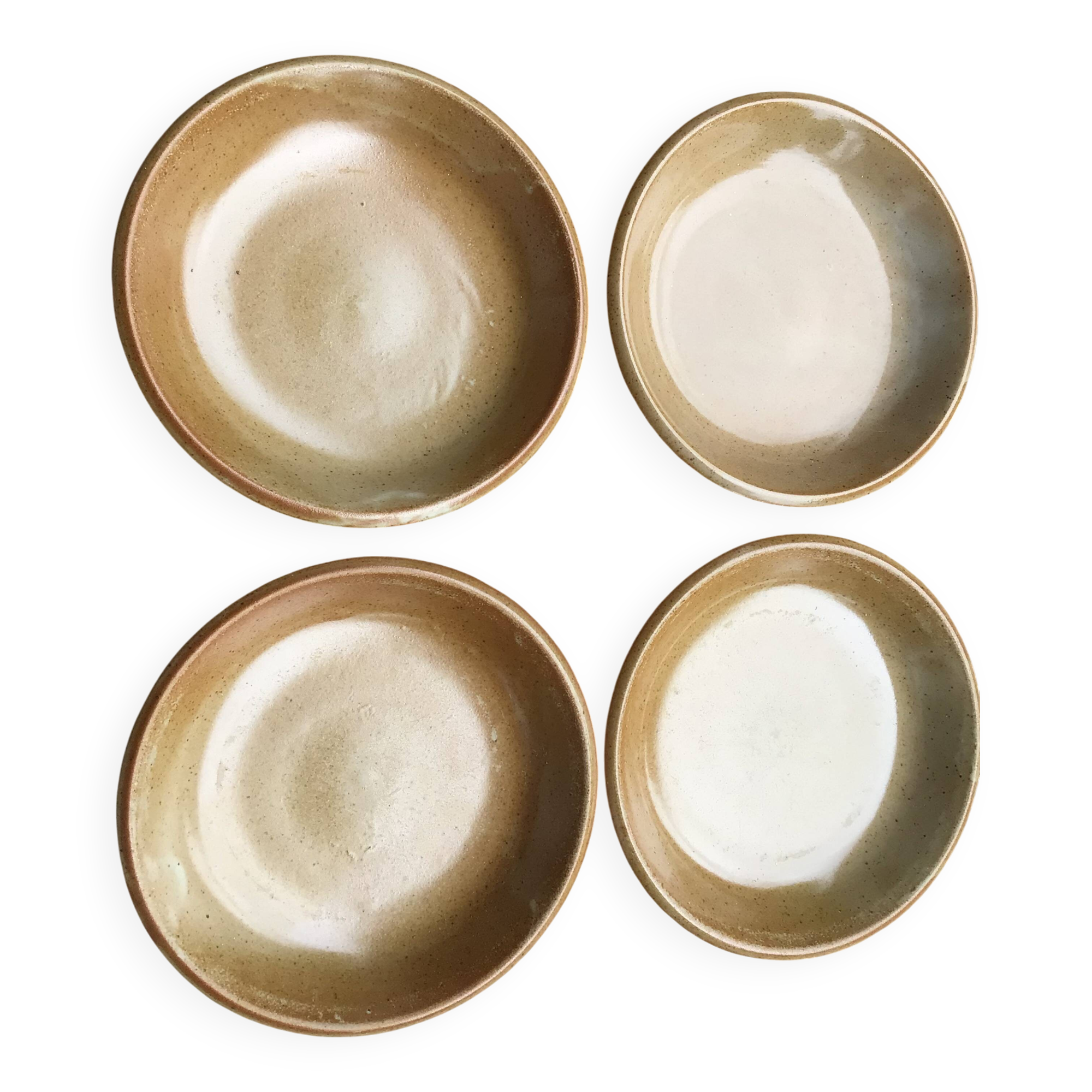 4 Assiettes creuses Grès de Brenne