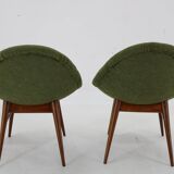 1960s Pair of Restored Shell Chairs in Bouclé, Czechoslovakia
