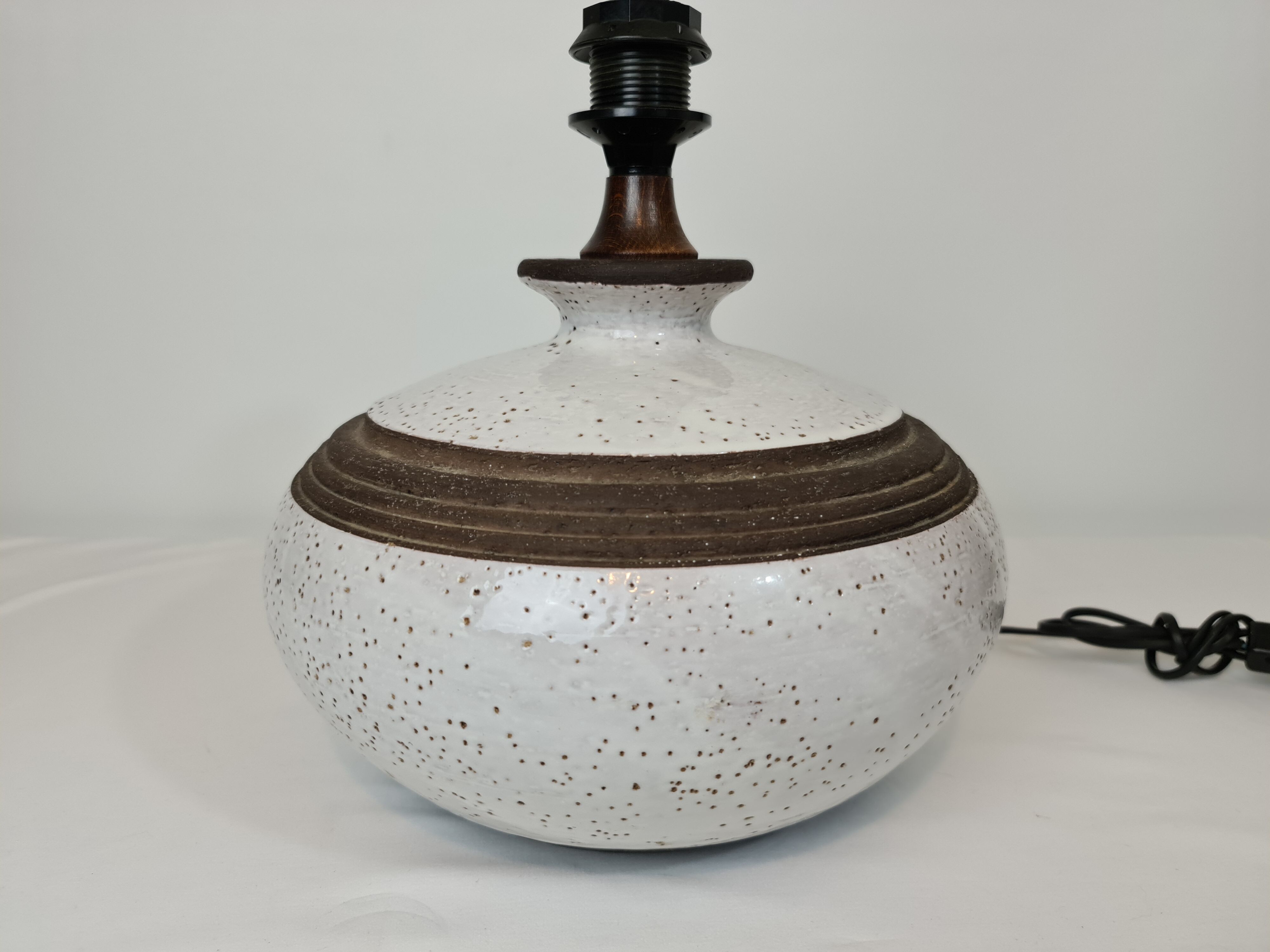 Large enamelled ceramic lamp 1970s