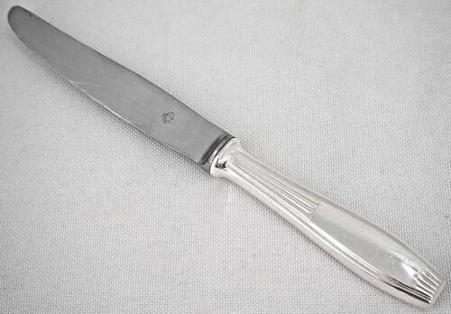 Alfénide, Christofle, Cirta, Art Deco, 12 dessert knives, dessert, cheese