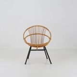 Mid-century rattan children’s lounge chair, the Netherlands 1960s