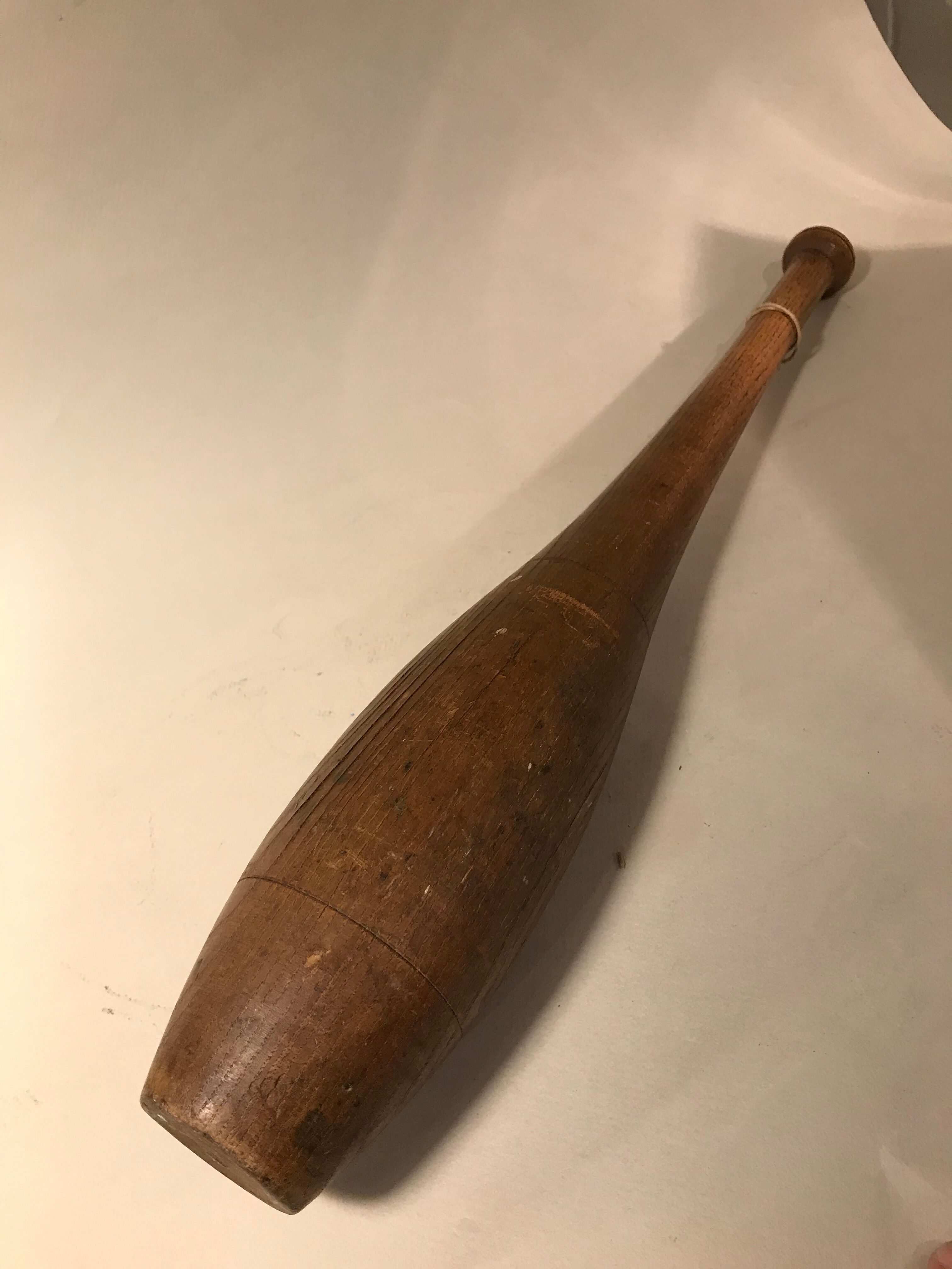 Old wooden juggling club