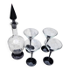 4 verres à cocktail et carafe assortie