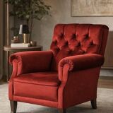 Vintage Pair of Upholstered Armchairs — First Half of the 20th Century