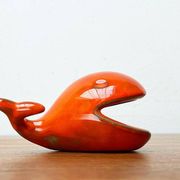 Whale Figurine Ashtray in Ceramic by Ceramica D'Arte, Salerno, Italy, 1970s