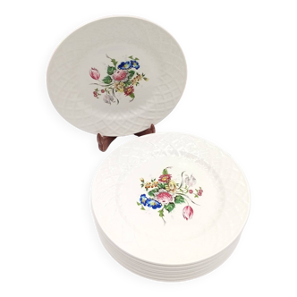 Lot de 10 assiettes plates Lunéville