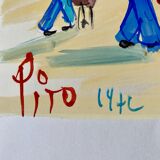 Gouache on paper signed Pito, dated 1972