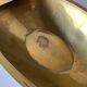 Decorative brass bowl with wooden handle, 1970s, Turin, Italy.