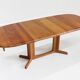 Vintage Danish oval extendable dining table solid teak