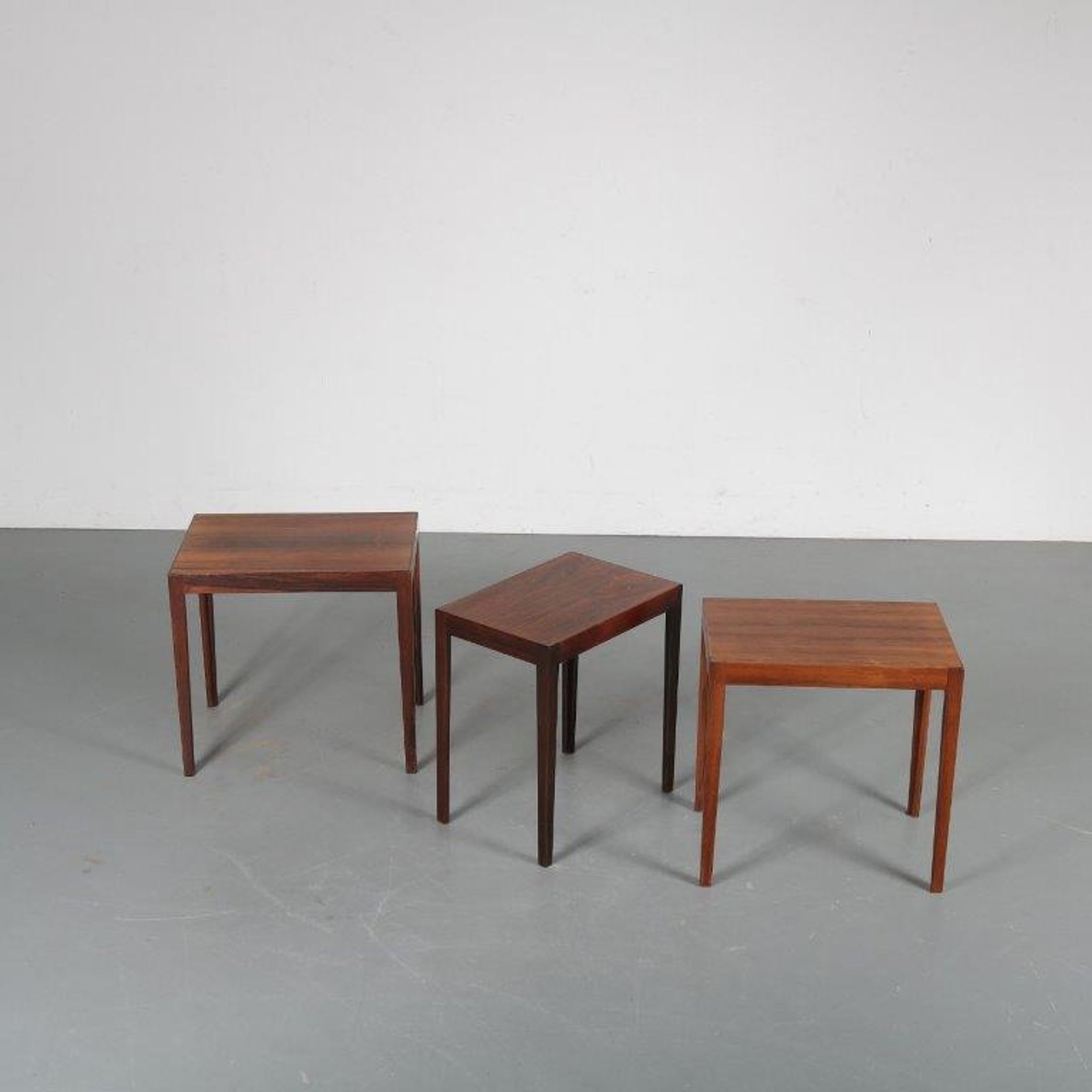Tables gigognes de Svenn Eske Kristensen pour Pontoppidan, Danemark 1960