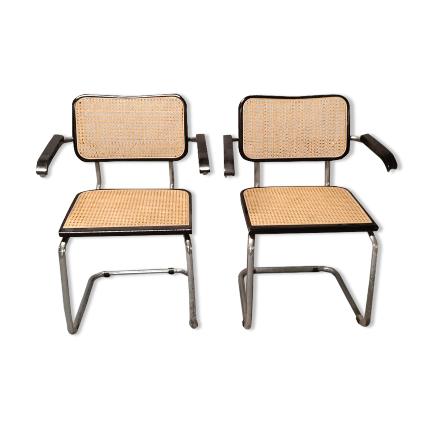 Pair of Cesca armchairs by Marcel breuer