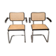 Pair of Cesca armchairs by Marcel breuer
