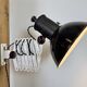 Industrial Black Enamel Scissor Wall Lamp, 1950s
