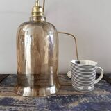 Vintage glass bell-shaped pendant light