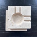 Brutalist Travertine Ashtray
