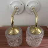 Paire d’appliques murales en verre