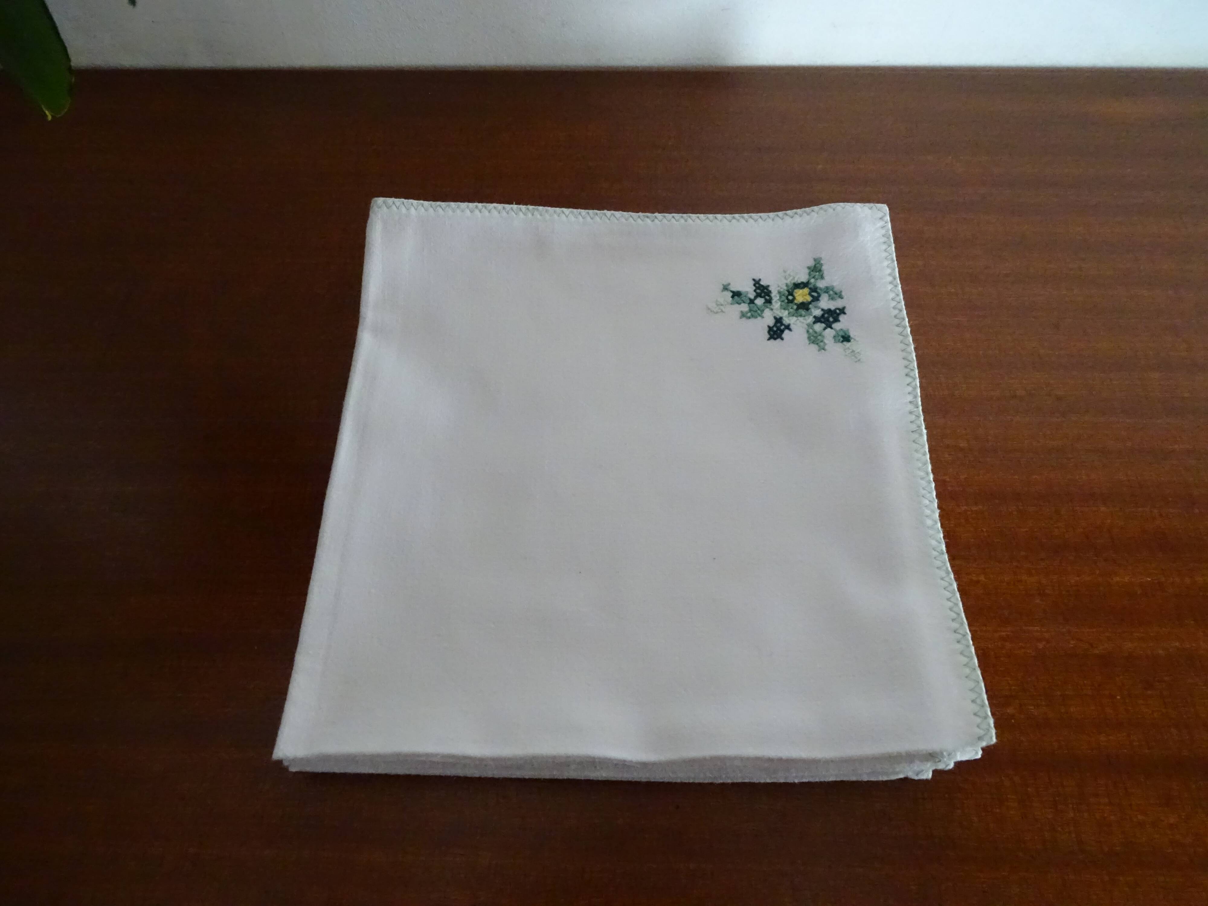 6 old embroidered napkins
