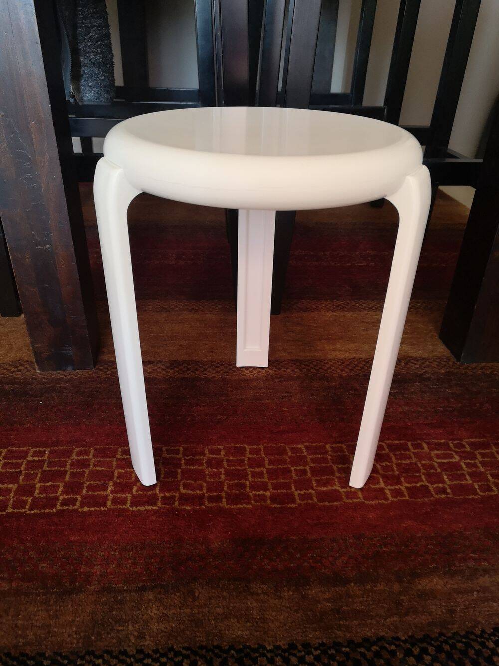 White Lucchese tripod stool - 1970s - Made in Italy