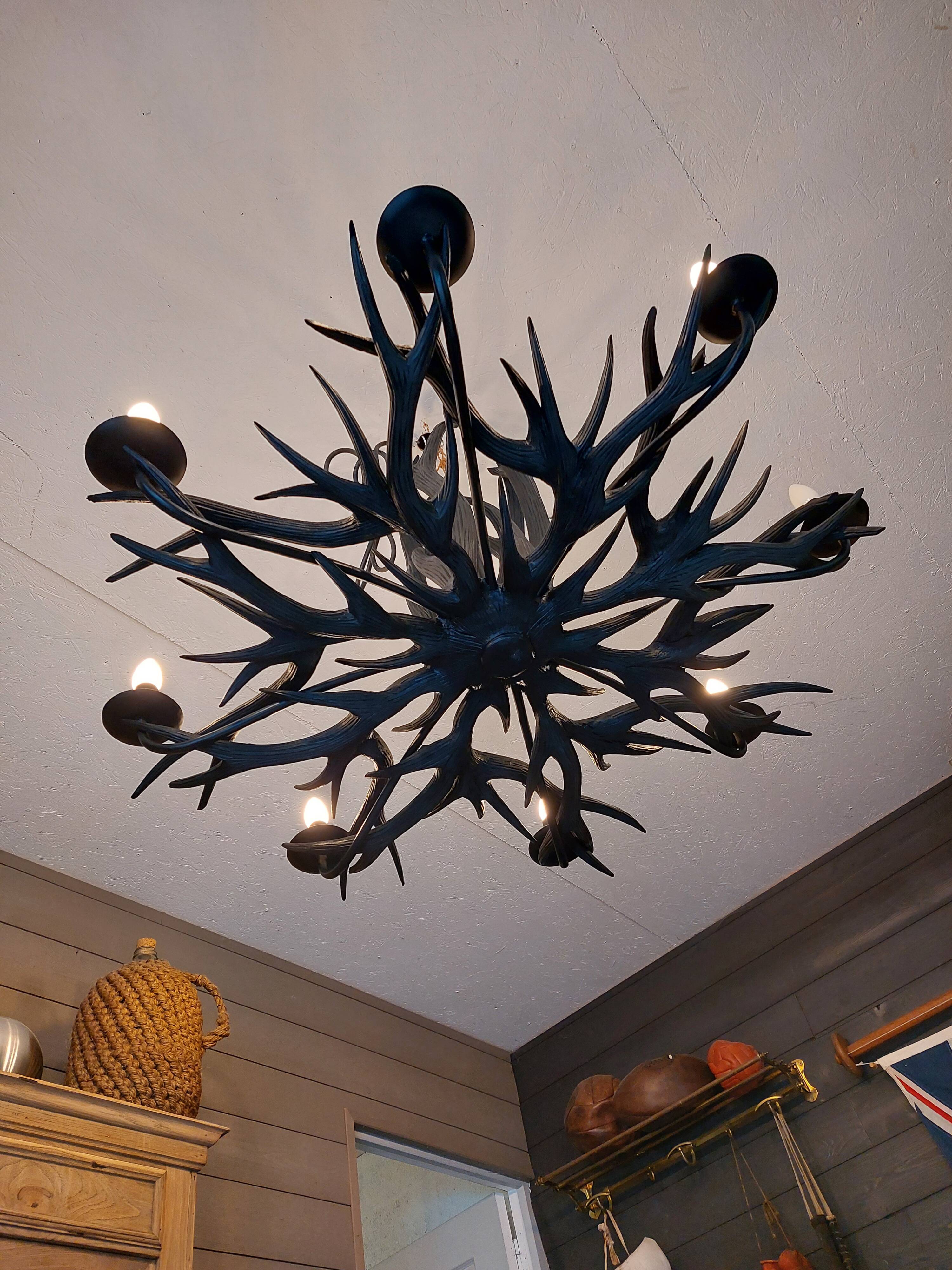 Deer antler chandelier