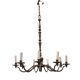 Vintage chandelier with 9 arms in gold metal – foliage decoration – Paris Baguès