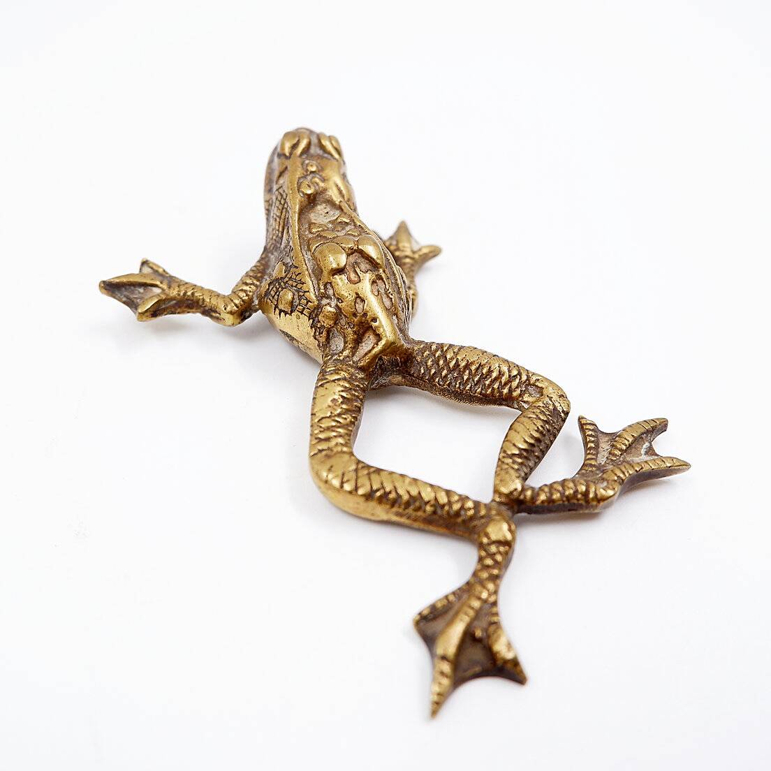 Vintage brass frog