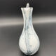 Pichet vintage en verre soufflé blanc et gris, style Murano