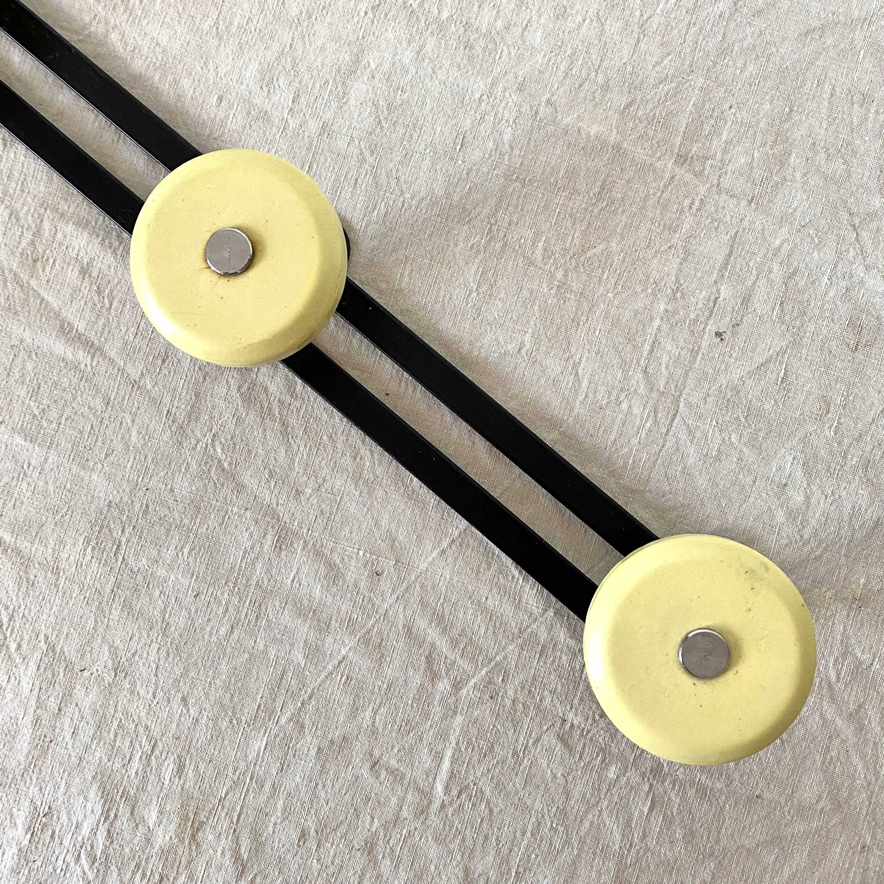 Vintage wall coat rack with 5 hooks