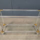 Brass and lucite console table, 1970s