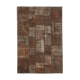 Handwoven anatolian contemporary 204 cm x 302 cm brown patchwork rug