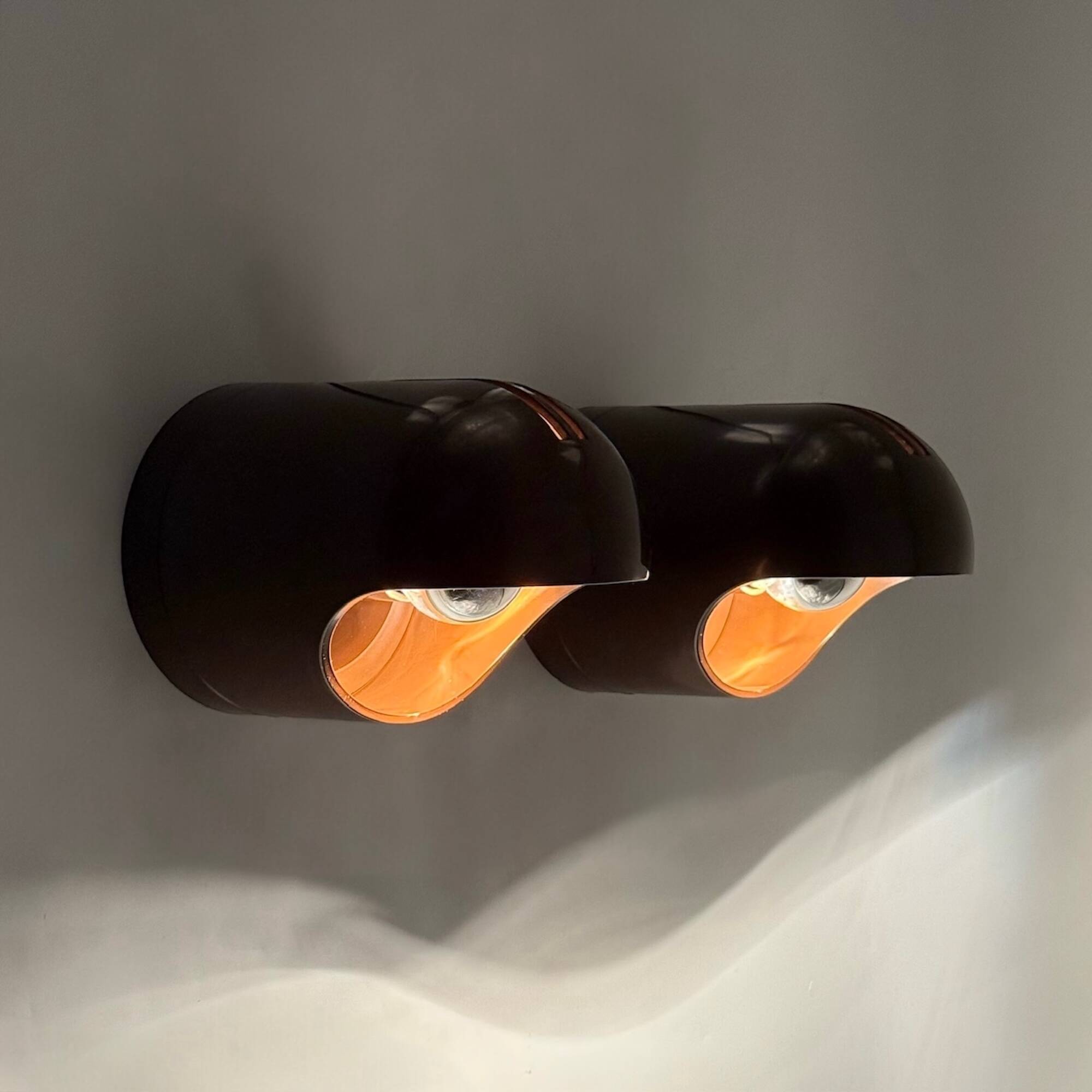 Pair of Space Age Lamps by Siberin Caronno, Italy 1970s