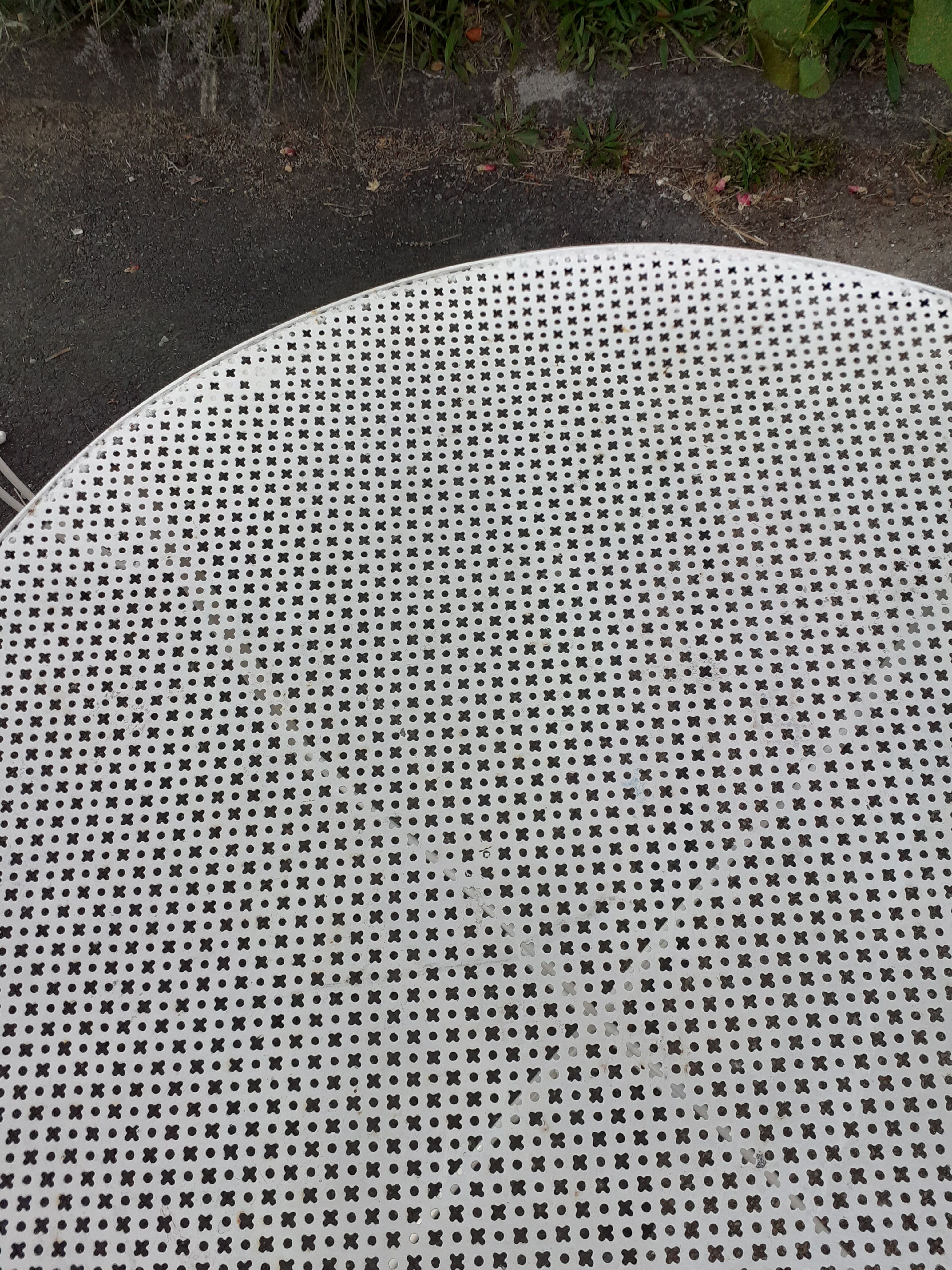 Old wrought iron garden furniture