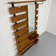 Scandinavian design teak wall unit with entrance door from the 70s