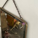 Barber mirror with chain 33 x 28 cm