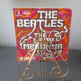 Vinyl door in gold metal