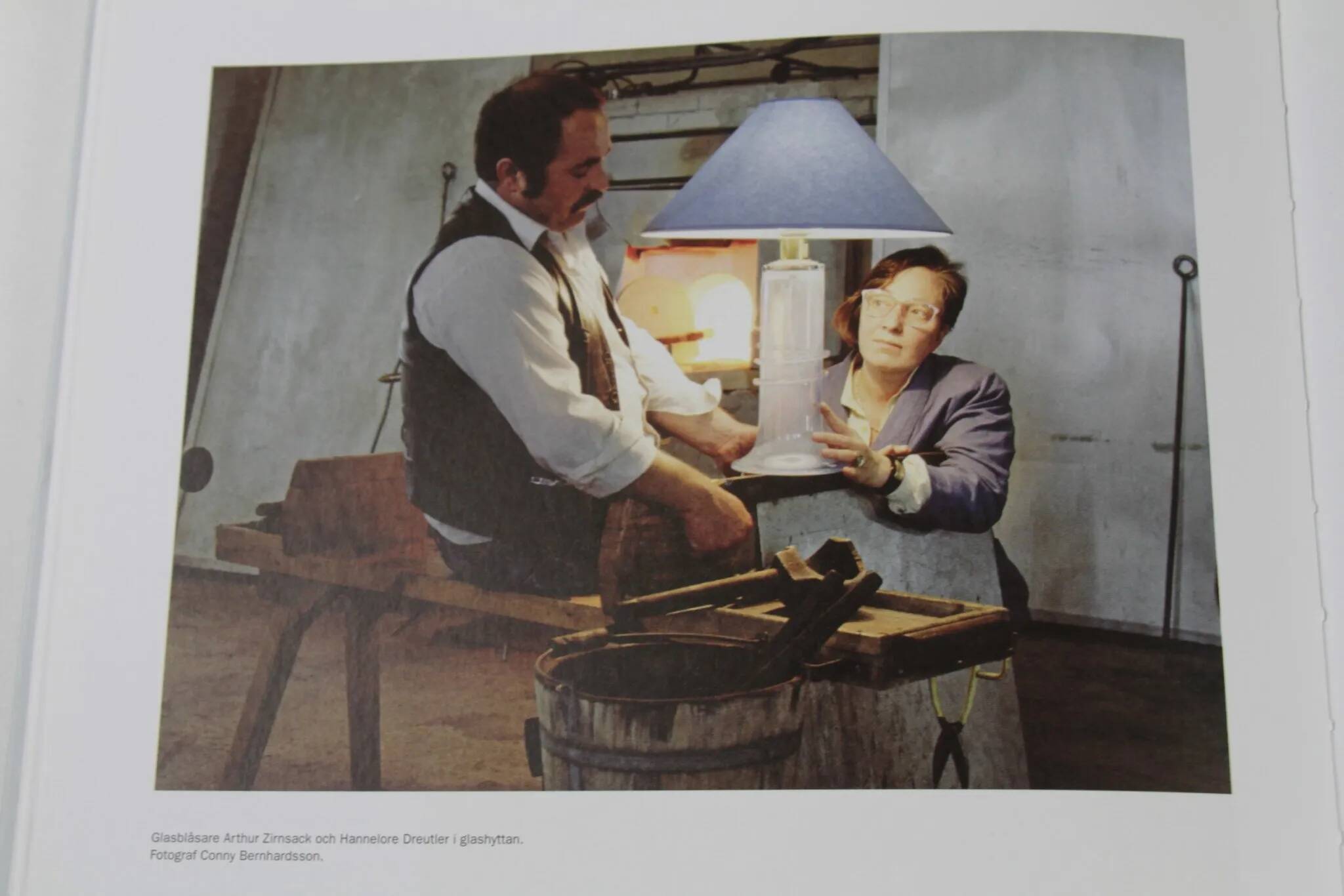 Studio Crystal Table Lamp by Hannelore Dreutler / Studio Åhus for Ateljé Lyktan, Sweden, 1983