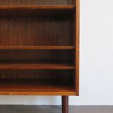 Poul Hundevad scandinavian rosewood bookcase, Denmark 1960s