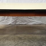 Ancienne table plateau formica jaune avec allonges