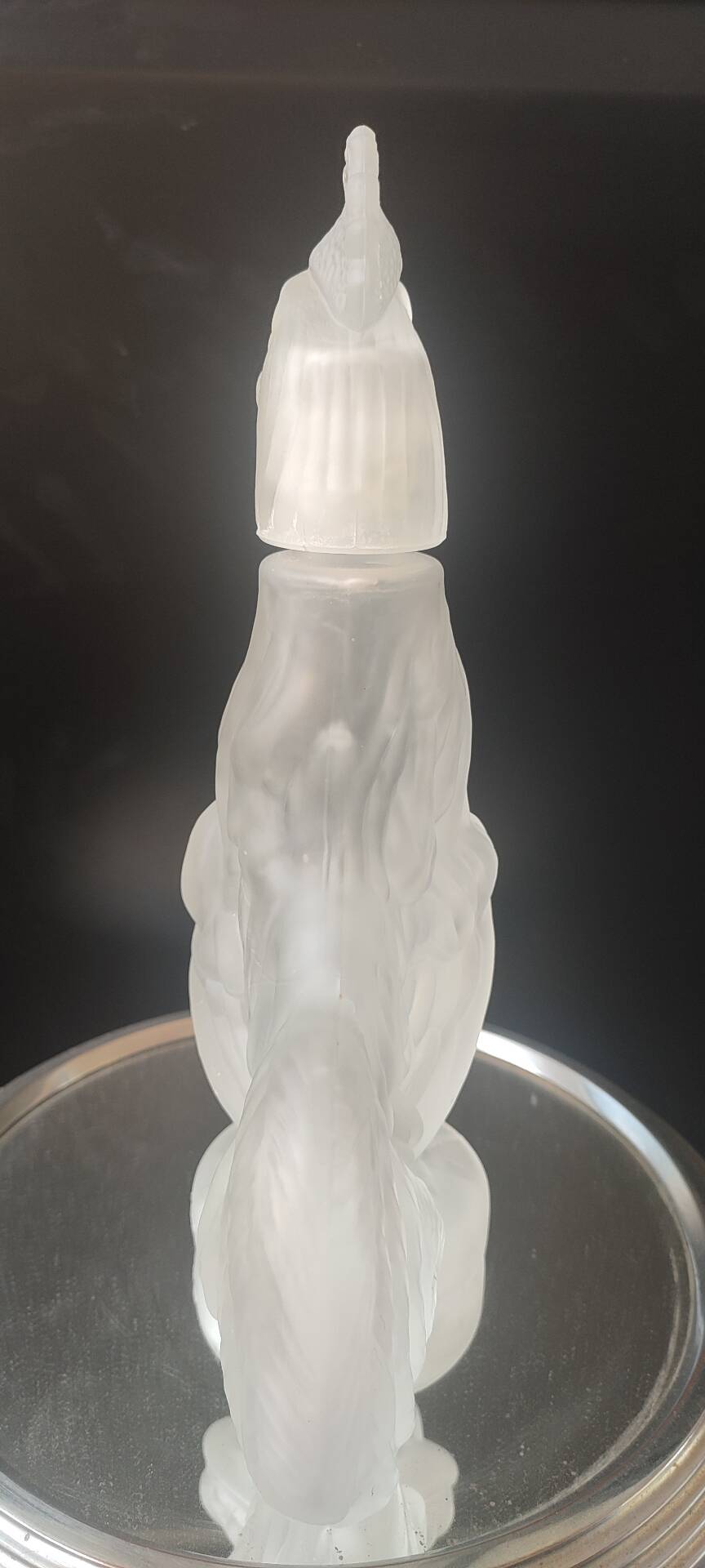 Zoomorphic carafe (28 cm) in Italian frosted glass - 1970s