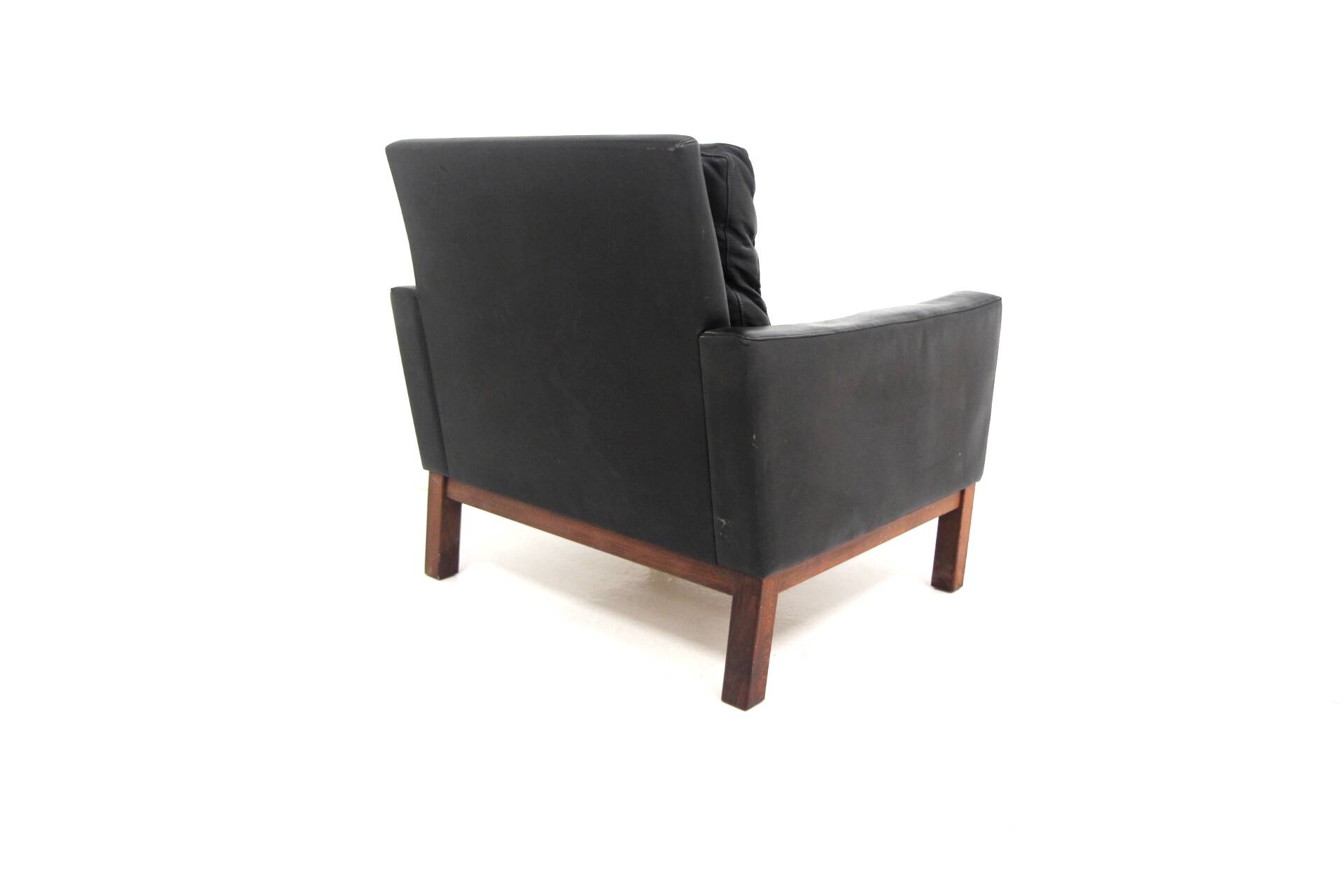 Scandinavian leather armchair, Sweden, 1960