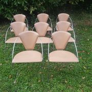 Chrome and leather chair Linda by Arrben
