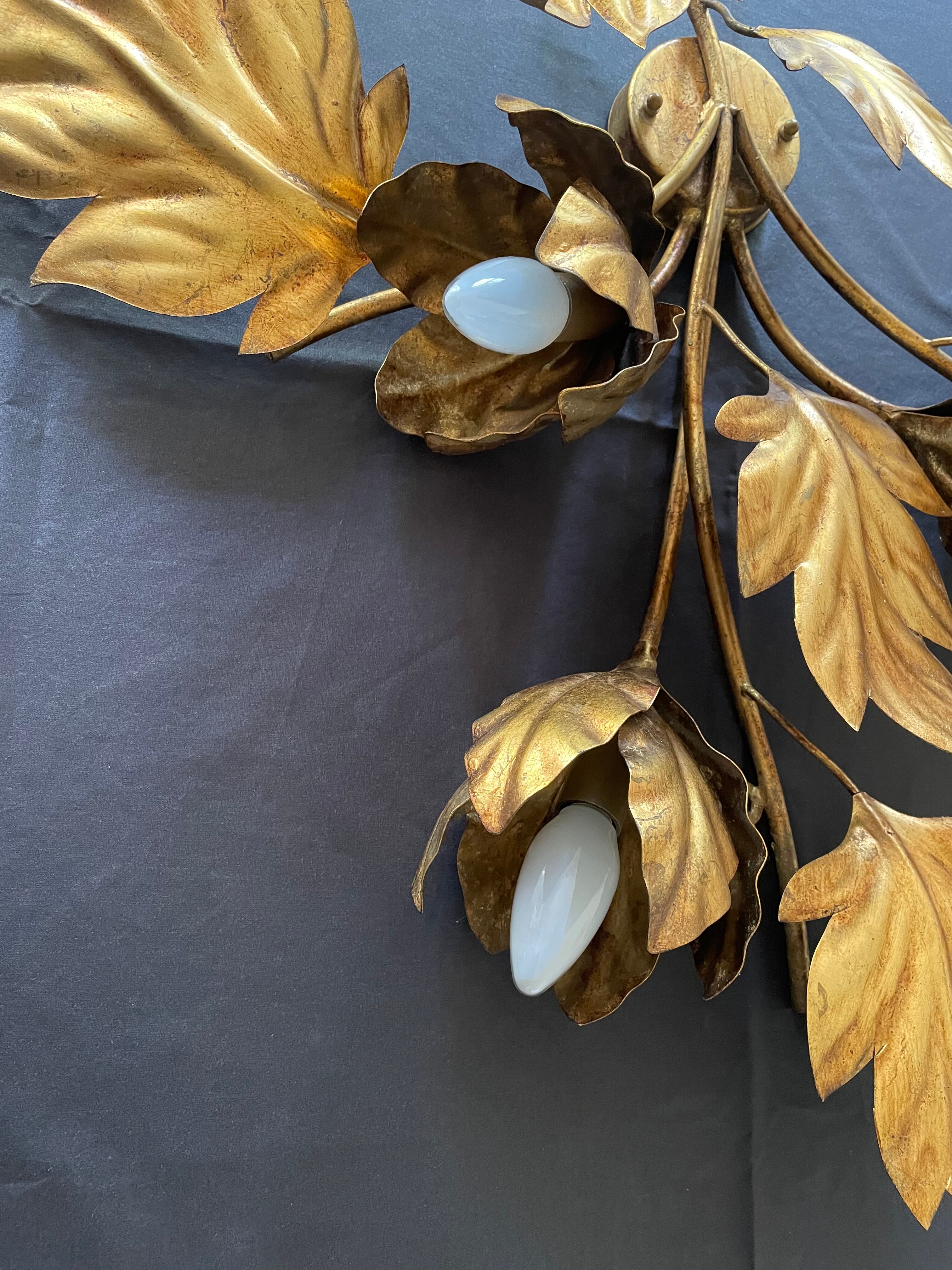 Metal wall lamp by Hans Kögl 1970