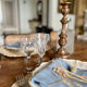 Vintage copper brass candle holder