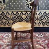 Suite of 8 rustic Provencal mulched chairs