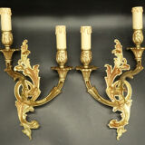 Pair of Rocaille/Rococo style sconces