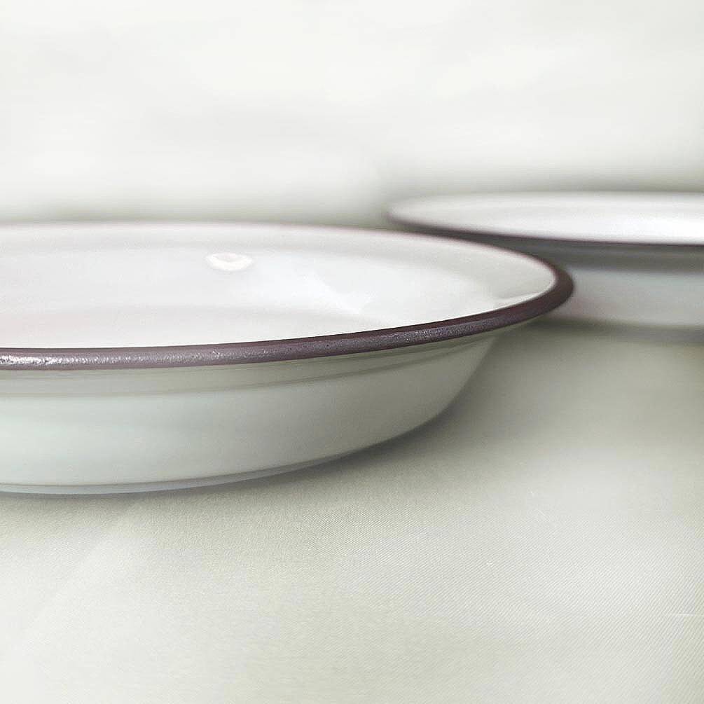 Set of 2 Royal Copenhagen handmade deep plates 'Domino', no. 14925