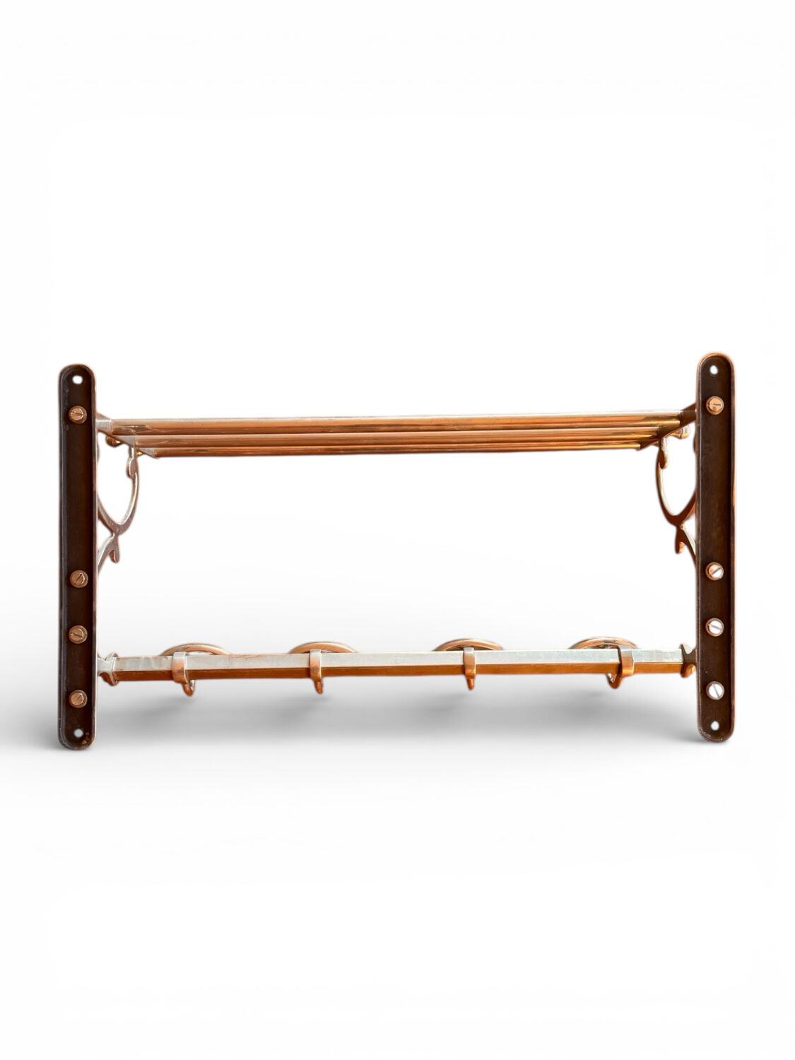 Art Deco wall coat rack shelf