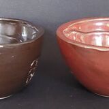 Signature glazed stoneware bowls to identify 20th century