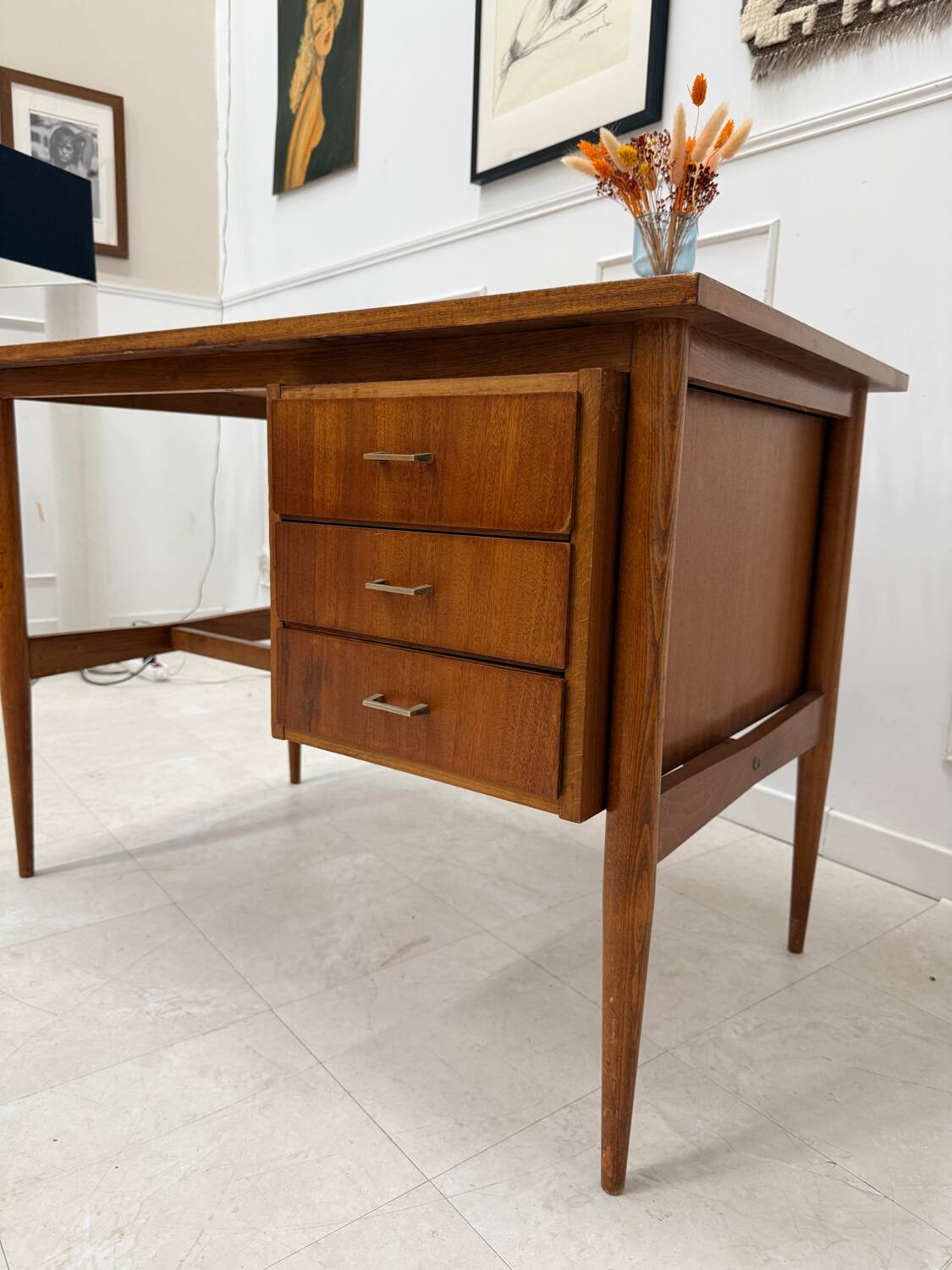 Scandinavian teak desk
