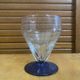 Set of 23 Stemmed Glasses Transparent Glass + Cobalt Blue Stems Vintage