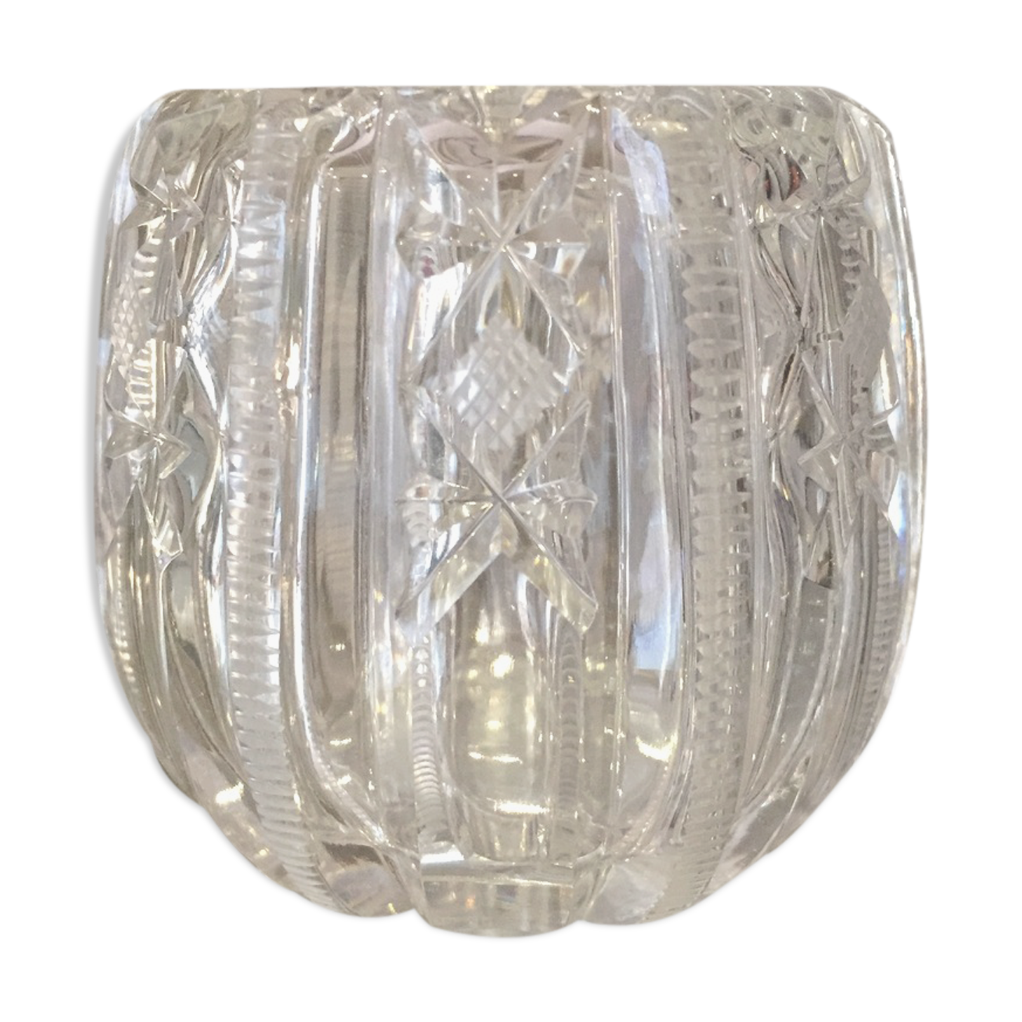 Empty candle holder or desk accessory in crystal size